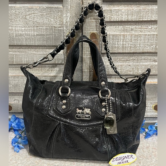 COACH Madison Claire Shimmer Leather Convertible Satchel GUC 14232 RARE! - Picture 2 of 13